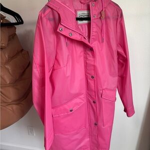Levi's Hot Pink Hooded Rain Trench